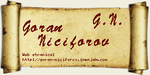 Goran Nićiforov vizit kartica